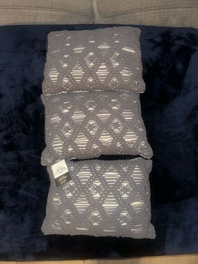 Grainhouse Pillows Set of 3 Decorative Pillows Brand New With Tags 14in X 20in